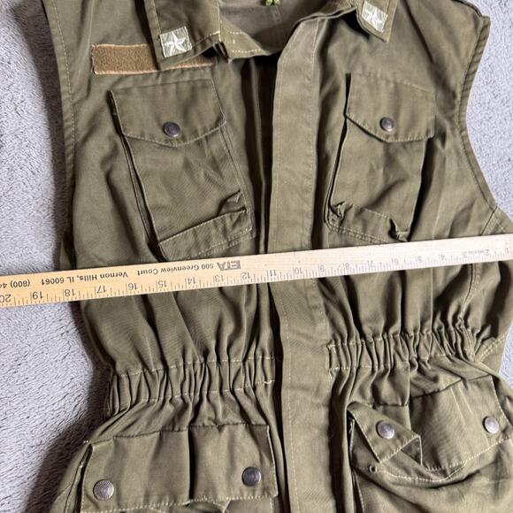 Vintage Romanian Military Field Vest Olive Green Tactical Utility Surplus - Picture 6 of 7